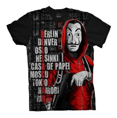 Camiseta la casa de outlet papel hombre