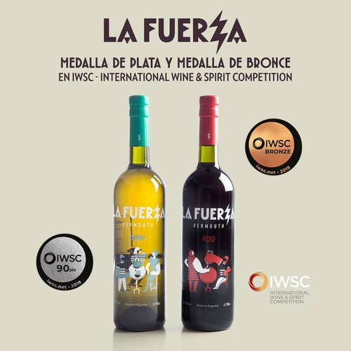 Imagen 2 de 8 de Caja De 2 Botellas La Fuerza Blanco