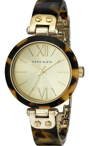 Reloj Anne Klein, Dama, Original. Estuche P/regalo Color de la correa Carey Color del fondo Dorado