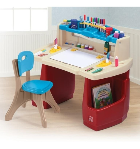 Escritorio, Mesa Para Niños Step2 - De Lujo Con Silla