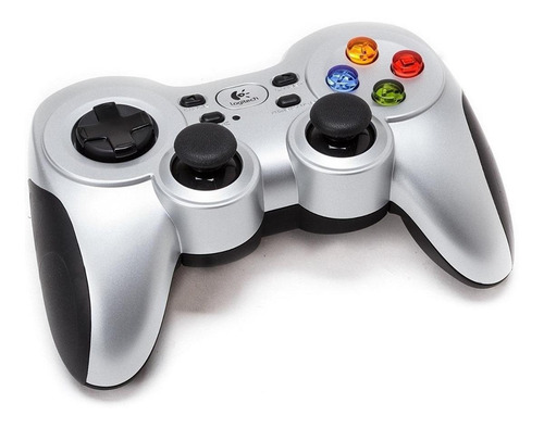 Joystick inalámbrico Logitech F710 plata y negro