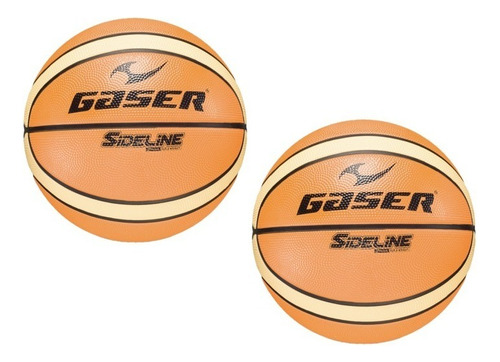 Pack 2 Pzs Balón Basketball Sideline No.7 Gaser Color 2 Naranja