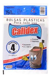 Bolsas Plasticas Calidex 150lts Pq X4 Und