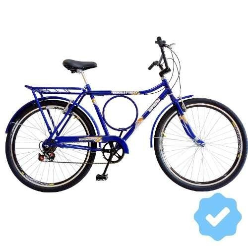 Bicicleta  urbana Samy Barra Forte aro 26 6v freio v-brakes cor azul