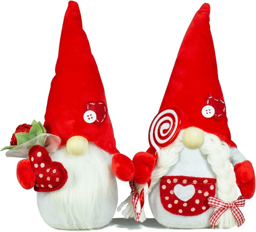 Día De San Valentín Pareja Romántica Gnomos Decoraci...