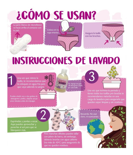 10 Pantiprotectores De Tela+ Detergente + Bolsa Impermeable