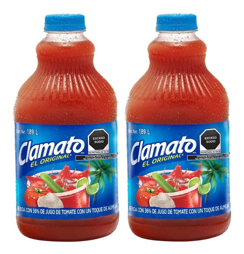 Clamato El Original Toque De Almeja Pack 2 Piezas De 1.89 L 