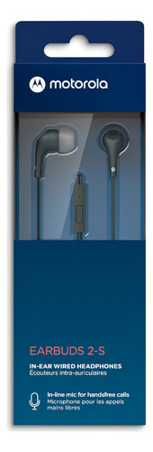 Audífonos Motorola Earbuds 2s Manos Libres Alámbricos Mic Color Gris