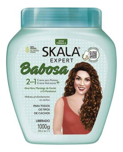 Skala Babosa 2en1 Máscara Vegana Crema Para Peinar 1kg