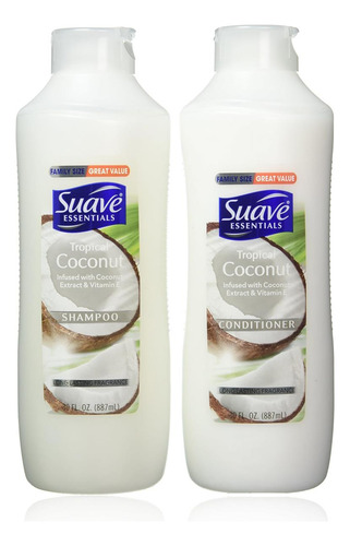 Conjunto De Shampoo E Condicionador Suave Essentials, Coco T