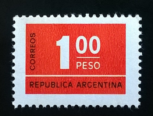 Argentina, Sello Gj 1721 Cifra 1p Fluor Tiz 76 Mint L11501