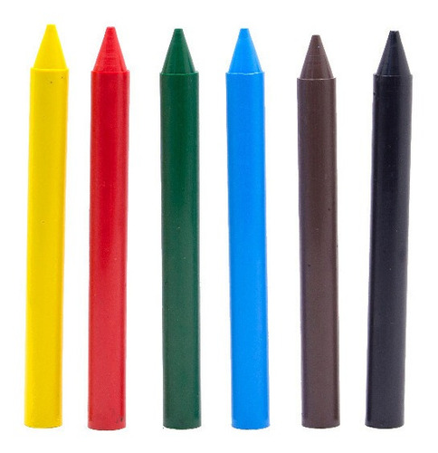 Crayones De Cera Acrilex 6 Colores Jumbo