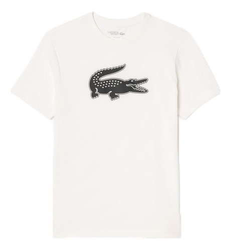 Playera Lacoste Blanco Casual Caballero Corta Modelo Th2042