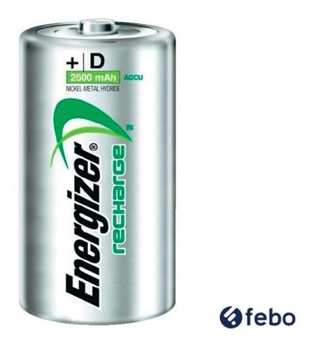 Imagen 2 de 4 de Pilas Energizer Recargables Grandes D 2500mah Febo
