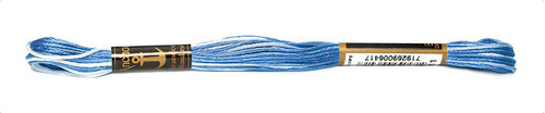 Caja 12 Pzs Hilo Algodón Egipcio Giza Anchor Vela Coats Color 1211 Azul Medio Matiz