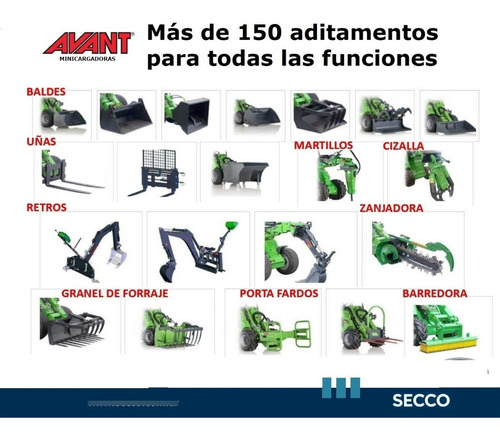 Imagen 6 de 13 de Minicargadora Articulada Multifunción Avant Nueva 850 Desde