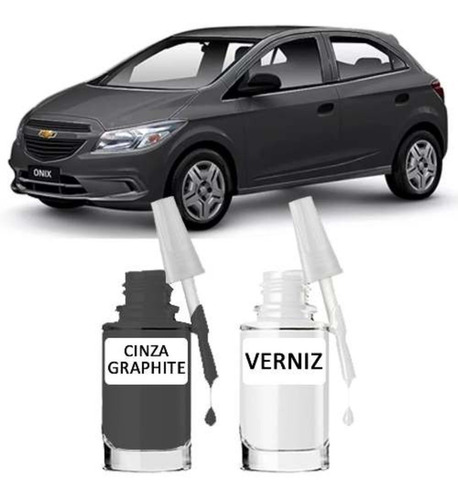 Tinta Tira Risco Automotivo Chevrolet Onix Cinza Graphite