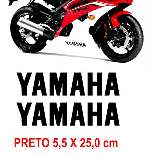 Kit De Adesivos Faixa Spoiler Yamaha R6 Emblema Preto R6010