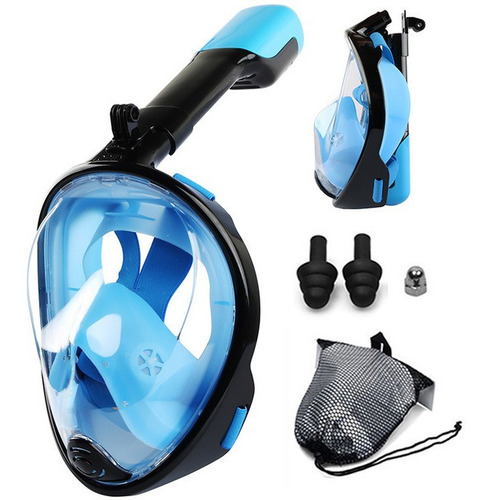 Mascara Snorkel Ninja Visores Buceo Azul Talla (l/xl)