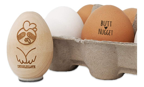 Butt Nugget Sello Goma Forma Huevo Pollo (0.7 In)