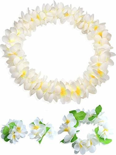 Diademas  Cismark Hawaiian Flower Leis Jumbo Collar Pulseras