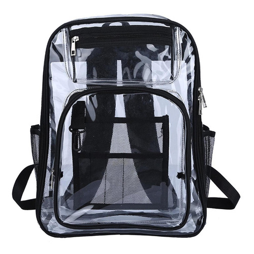 Mochila Transparente Correa Reforzada De Pvc Resistente Al