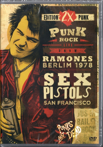 2x Punk Rock Dvd Live Show Sex Pistols & Ramones Novo
