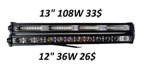 Faros Barras Led 12  13  Pulgadas 36w 108w