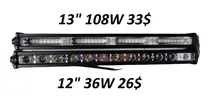 Comprar Faros Barras Led 12  13  Pulgadas 36w 108w