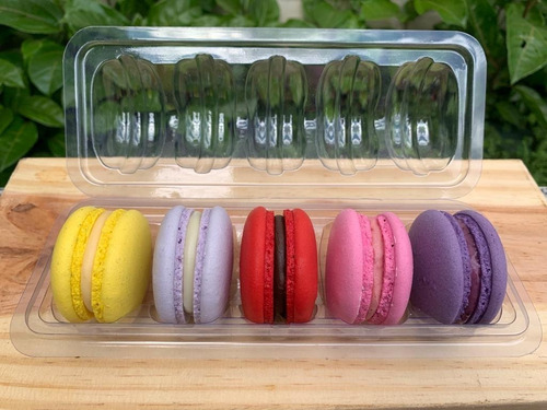 Embalagem Para 5 Macarons (maiores) 40 Unidades