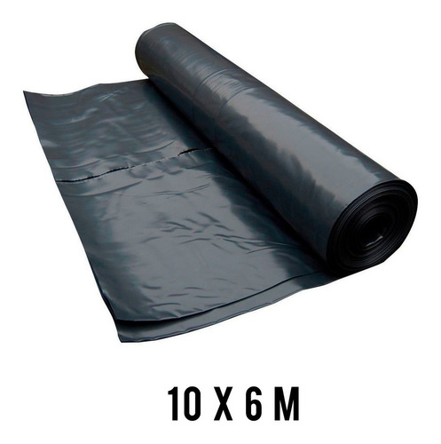 Plástico Negro 10 X 6 M / Polietileno / Cal 600 / Protección