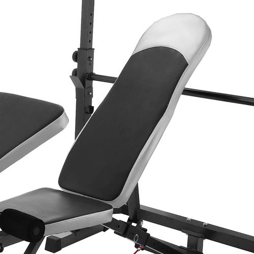 Mini Gimnasio Banca Multifuncional + Rack (soporte 250kg)