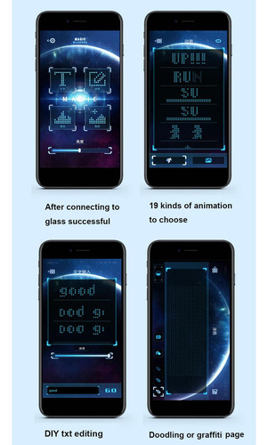 Bluetooth Led Ojo Gafas App Control Para Raves Diversión