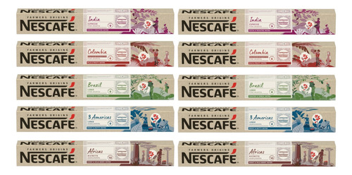 Kit Café Nescafé Farmers Origins 100 Cápsulas Nespresso