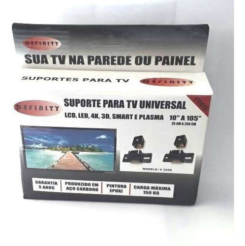 Kit 2 Unidades Suporte Tv Fixo Universal Lcd Led 10 A 105