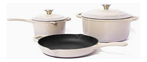 Set De Cocina De Hierro Colado Esmaltado 5 Piezas.