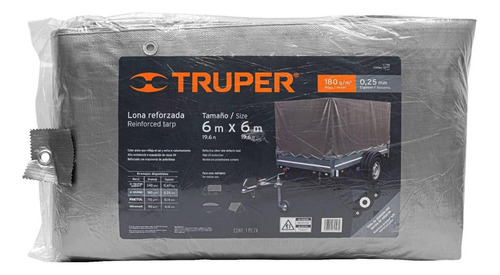 Lona Truper Super Reforzada 6 X 6 Uso Rudo Camping Camion