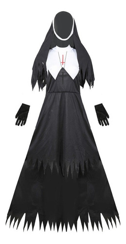 Halloween Monja Cosplay Fiesta Vampiro Demonio Disfraz