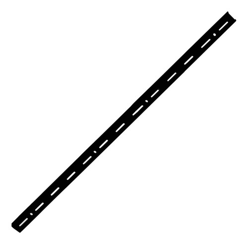 Trilho 1 Metro Preto Cremalheira Simples Prateleira 2peças