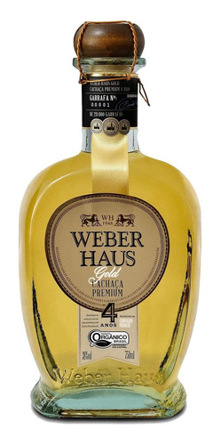 Cachaça Weber Haus Premium Gold Orgânica 4 Anos 750ml