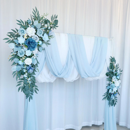 2 Piezas De Flores De Arco De Boda Hechas A Mano Para