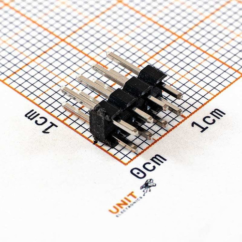 10 Pzs Tira De Pines 4x2 Macho 2.54mm Pz254v-12-8p