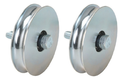 Kit 2 Ruedas D/ 8cm S/ Base Tipo Comunello Canal U 200k