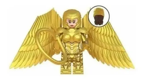 Boneco Blocos Montar Mulher Maravilha 1984 Armadura Dourada