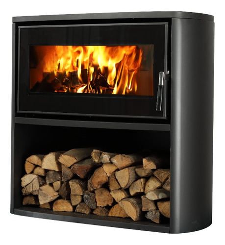 Calefactor Estufa Gl 8 Cristal Curvo-leñera  Pot-7,7kw