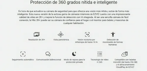 Cámara Seguridad Inalámbrica Wifi 360 Robótica 2k 4mpx Colo