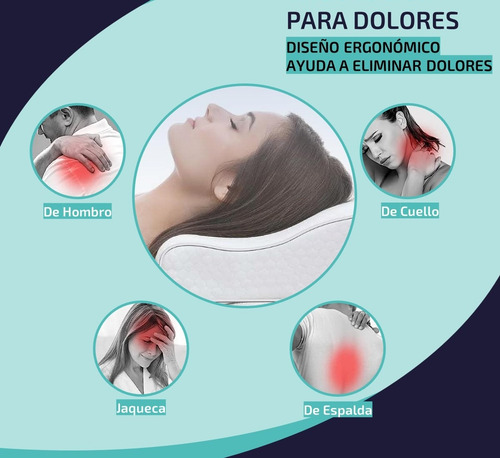 Almohada Ergonomica Viscoelastica Memory Foam Cervical