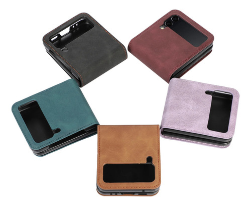 Funda Delgada De Cuero De Lujo For Samsung Galaxy Z Flip 6