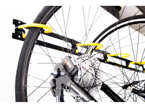Imagen 4 de 4 de Soporte Gancho Rack De Pared P/ 5 Bicicletas Carreolas Bps