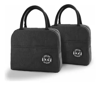 Lonchera Térmica Bolsa Lunch Aislamiento Negro+gris 2 Pack